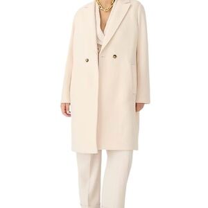J.Crew Daphne Topcoat in Italian Boiled Wool in Cream Color Size 12